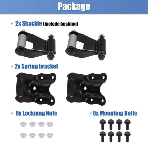 Ford Ranger, Mazda B Rear Leaf Spring Shackles with Brackets (2001-2011)
