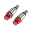 Honda Yamaha Red M5x0.8 Motorcycle Screw Fork Air Bleeder Valves 2 x