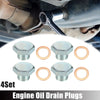 Buick Silver Tone M14x1.5 Car Oil Drain Plug with Washer 4x