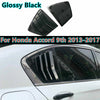 Honda Accord Glossy Black Rear Window Quarter Louver Cover 2pc (2013–2017)