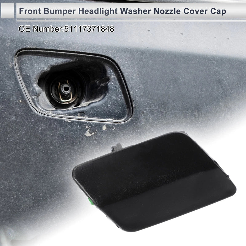 BMW 335i GT Black Front Right Side Bumper Headlight Washer Nozzle Cover Cap