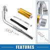 Honda Motorcycle Exhaust Muffler Silencer Pipe Kit 1.1Inch