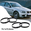 Hub Centering Rings 74 1mm x 72 6mm Set of 4