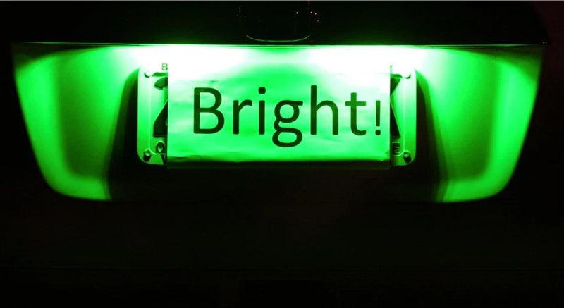 Nissan GQ Patrol Bright Green LED Number Plate Light Bulbs (1997-2001)