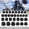 Motorcycle Motorbike Screw Nut Bolt Cover Decoration Black Set Screw Cap