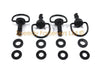 Yamaha R1 R6 4 x dzus Boulons Noirs Moto Tête de Fourche Attaches 17mm