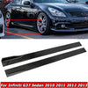 Infiniti G37 Sedan Coupe Gloss Black Side Skirts Extensions (2008-2013)