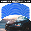 Make Model 16pcs Wheel Rim Sticker Reflective Stripe Blue