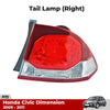 Tail Light Rear Lamp no Bulb Right Fits Honda Civic FD 4 Door Sedan 2009-11 D06