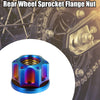 Motorcycle Blue 6 x Titanium Alloy M10 Pitch 1.25mm Flange Bolt Nut