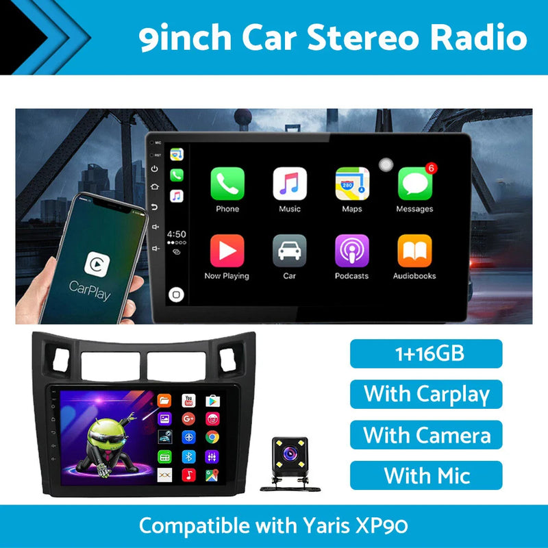 Toyota Yaris XP90 Android 11 Carplay Radio Head Unit GPS Navi (2005-2012)