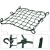 2 x 40x40cm 49 Holes Motorcycle Luggage Cargo Net Bag with 6 Hooks Green