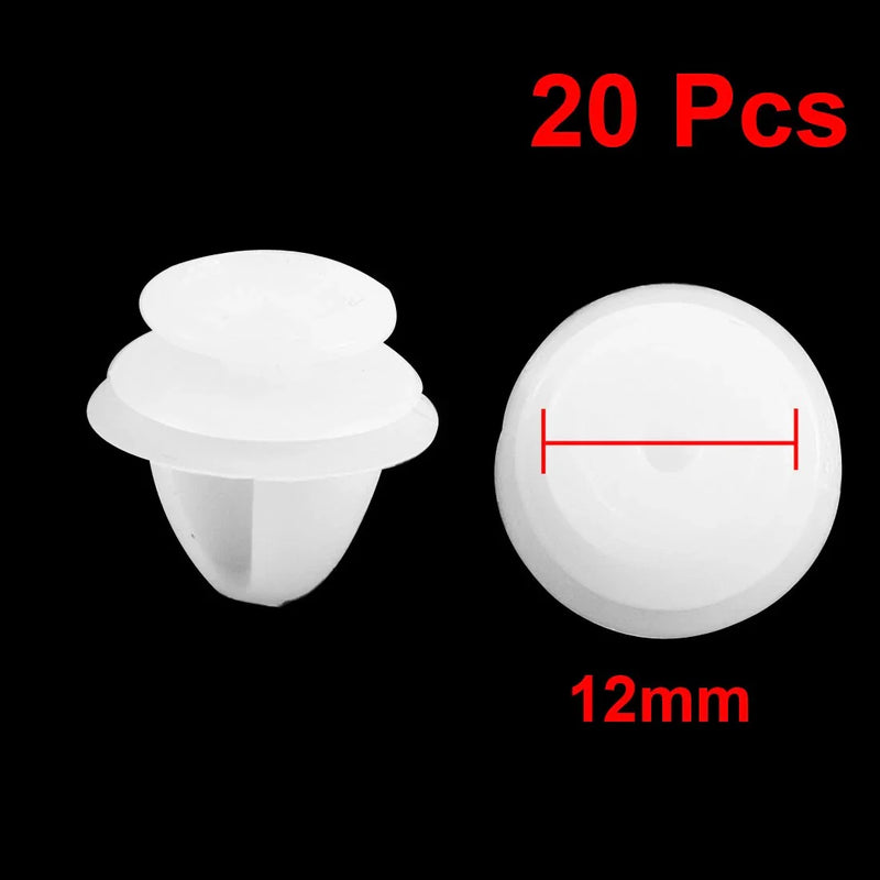 Peugeot 20 x White Plastic Door Card Clips (Various Years)