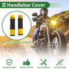 Make Model 7/8 22mm Motorcycle Hand Grips Cover Gold Tone