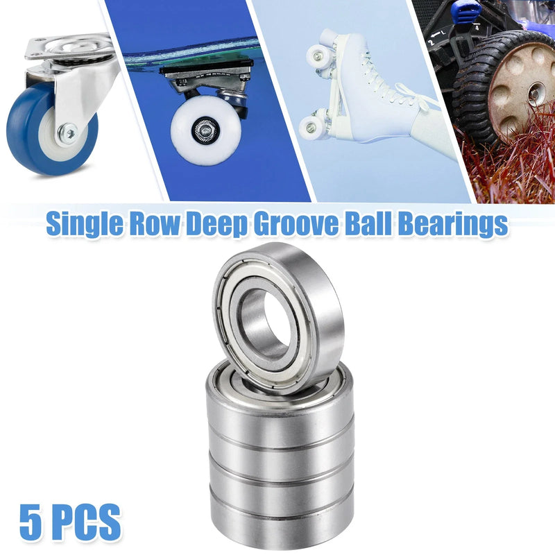 Car 5 x 19.05x41.275x11.113mm Single Row Deep Groove Ball Bearings