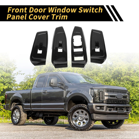 Ford Ranger Carbon Fiber Front Door Window Switch Panel Set