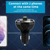 Wireless FM Transmitter Bluetooth 5.0 Car Kit with Dual USB Charger & MP3 Player