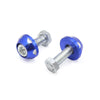Car Motorcycle 4 Pcs Blue Aluminum Alloy License Plate Bolt Screw