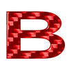Car Badge Emblem 1pc Carbon Red Alphabet Letter Decals Sticker