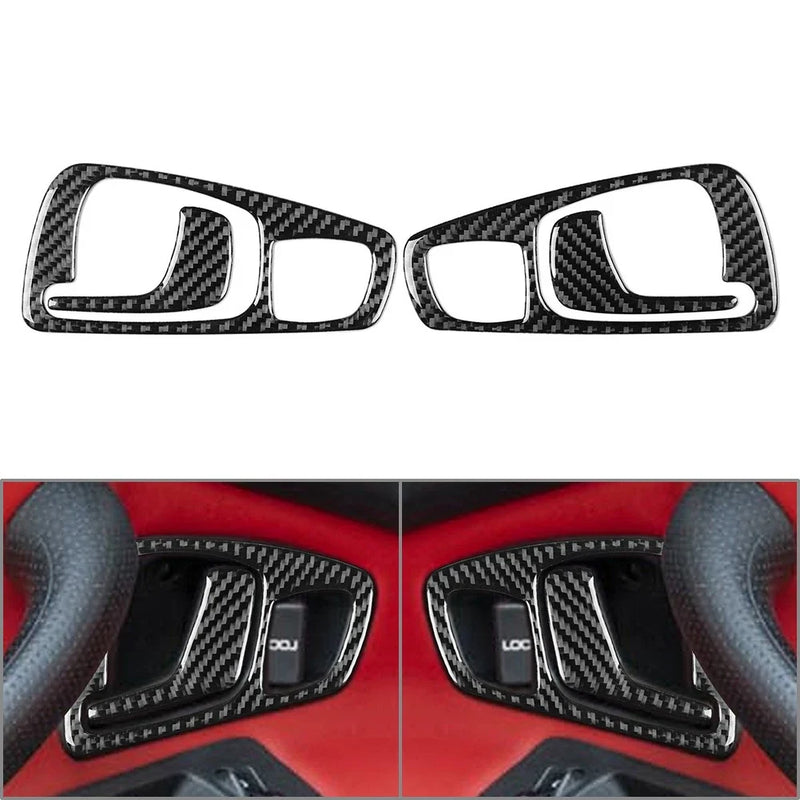 Honda S2000 Carbon Fiber Black Interior Door Handle Cover Trim (2004-2009)