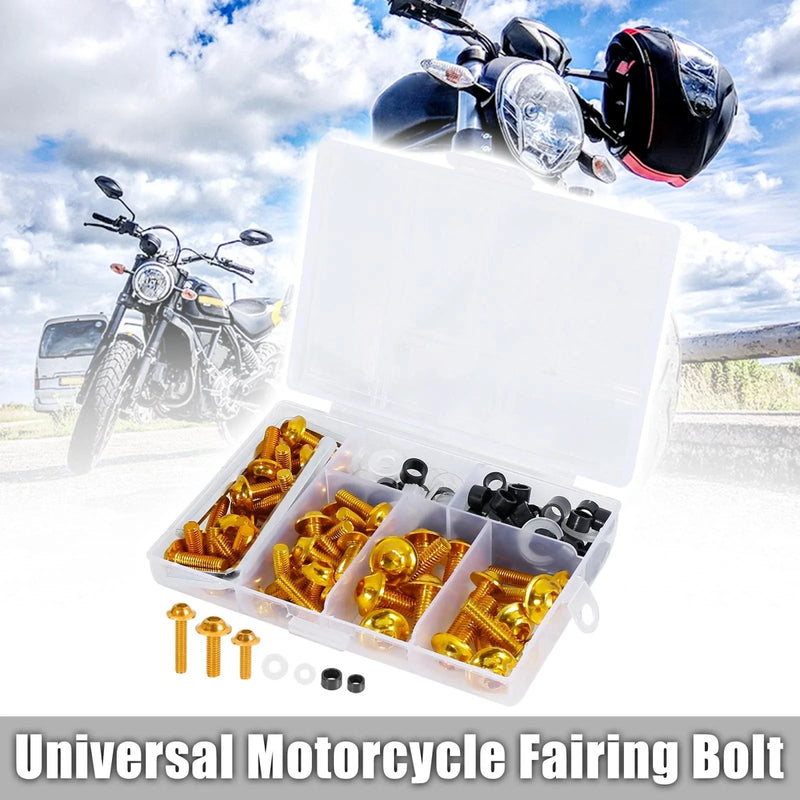 Make Model 158pcs Universal Windscreen Bolts Bodywork Screws Gold Tone
