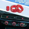 Honda Civic (2022-2023) Red 7 x Car AC Control Switch Air Vent Knob Covers