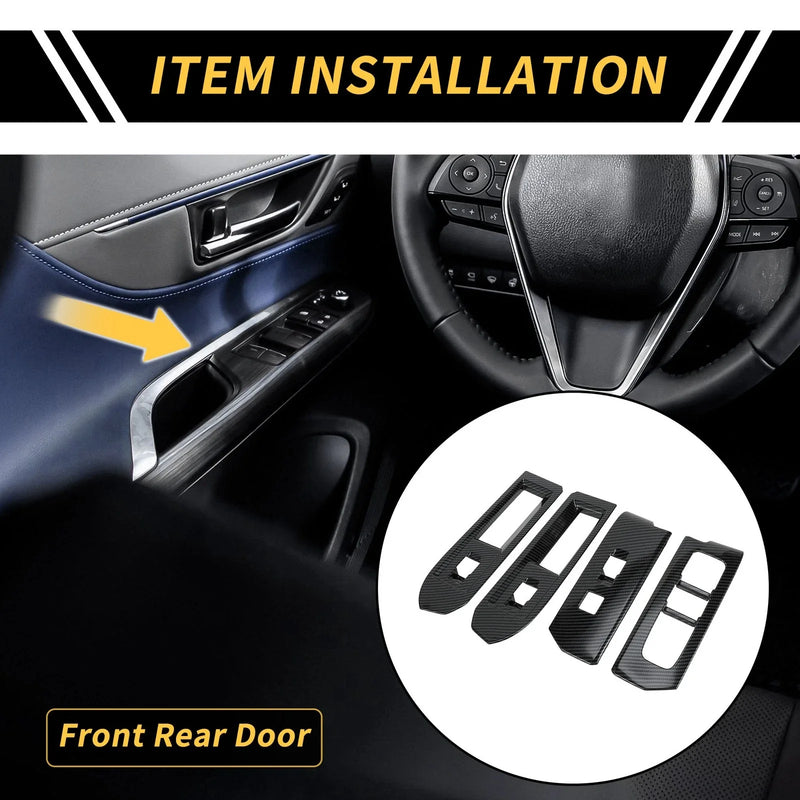 Toyota Tacoma Carbon Fiber Front Door Window Switch Trim (2024)