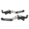 BMW S1000RR S1000R CNC Silver Extendable Brake Clutch Levers (2015-2019)