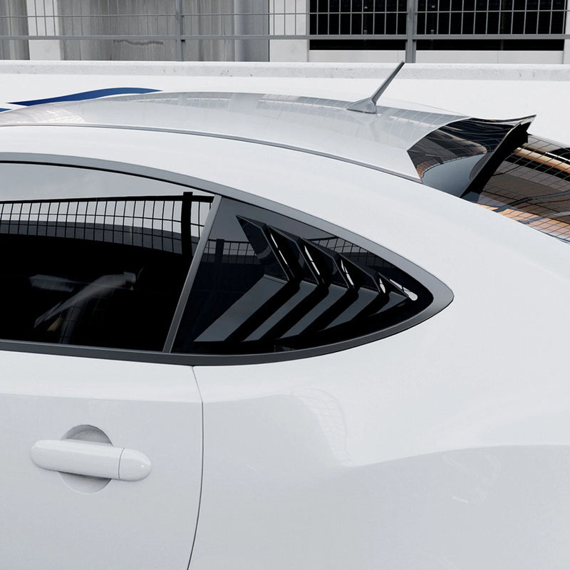Toyota GT86, Subaru BRZ 2 x Gloss Black Rear Side Window Louvers (13-20)