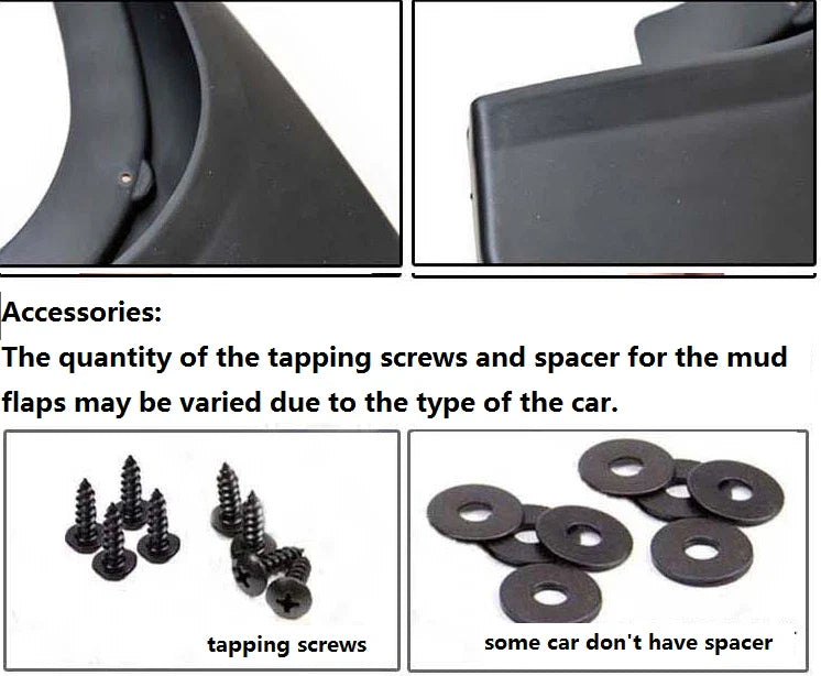 Hyundai Sonata 2011-2014 Mud Flaps Splash Guards (2 x Mud Flaps)