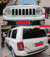 Jeep Patriot Chrome Head Tail Light Cover Trim Eyebrow (2012-2015)