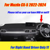 Mazda CX-5 RHD Leather Dashboard Cover Dash Protector Pad Mat (2022–2024)