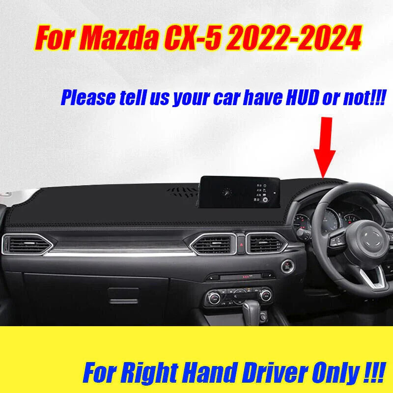 Mazda CX-5 RHD Leather Dashboard Cover Dash Protector Pad Mat (2022–2024)