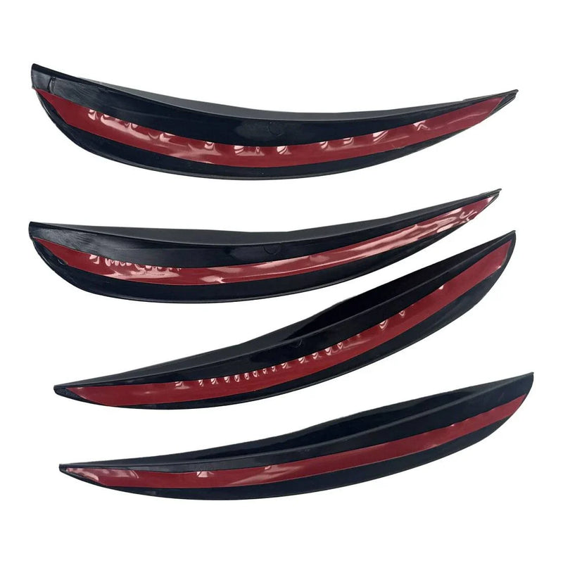 Universal Car Truck 4 x Black Wheel Eyebrow Arch Protector Lip Strips