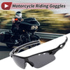 Motorcycle Goggles / 1 Pair / Motorcycle Dark Gray Lens Bright Black Frame Cycling Sunglasses