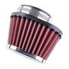 Car Motorcycle - Includes Clamp 55mm Red Air Filter Cone (Fits Various Models)