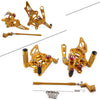 Aprilia RSV4 (2009-2011) - Gold 2 x Rear Sets Rearset Foot Pegs Set