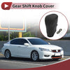 Honda Accord (2008-2012) - Black Grey Faux Leather Car Gear Shift Knob Cover