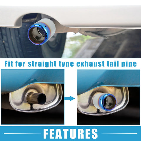 Mazda 6 2013-2017 Silver Blue Stainless Steel Exhaust Tip