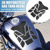 1 x Universal 3D Motorcycle Gas Tank Decal 7.68x5.63in Black Silver Tone