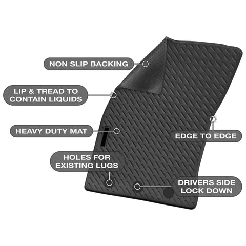 Toyota Prado 150 Series Front & Rear Moulded Rubber Car Floor Mats