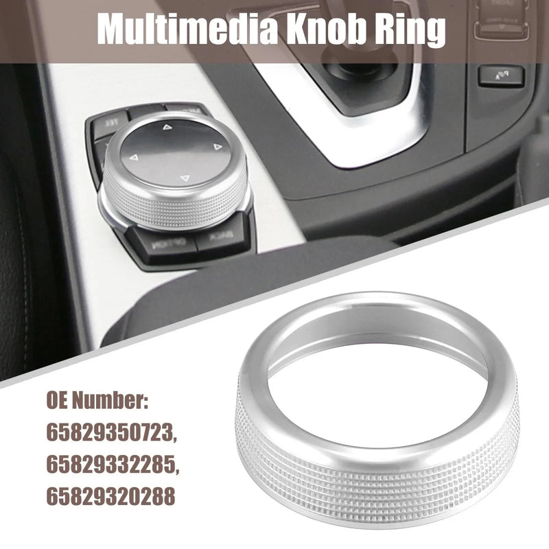 BMW Series X3 X4 X5 X6 Silver Tone Knob Cover Ring