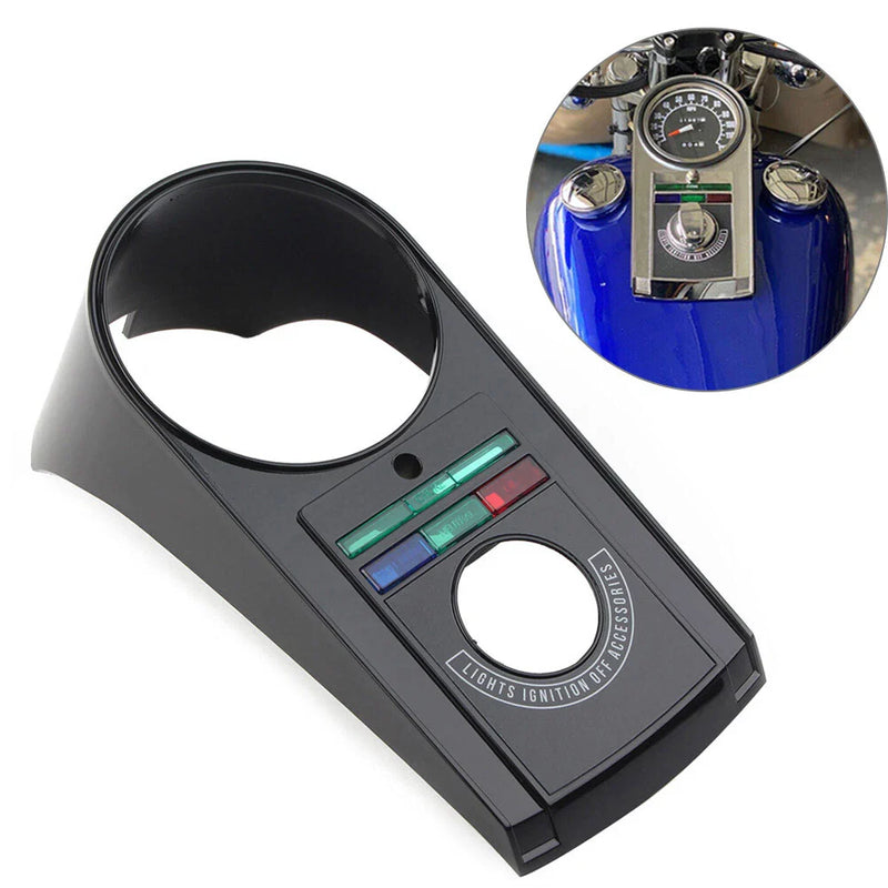 Harley Softail Black Speedometer Dash Panel Cover (1971-1990)