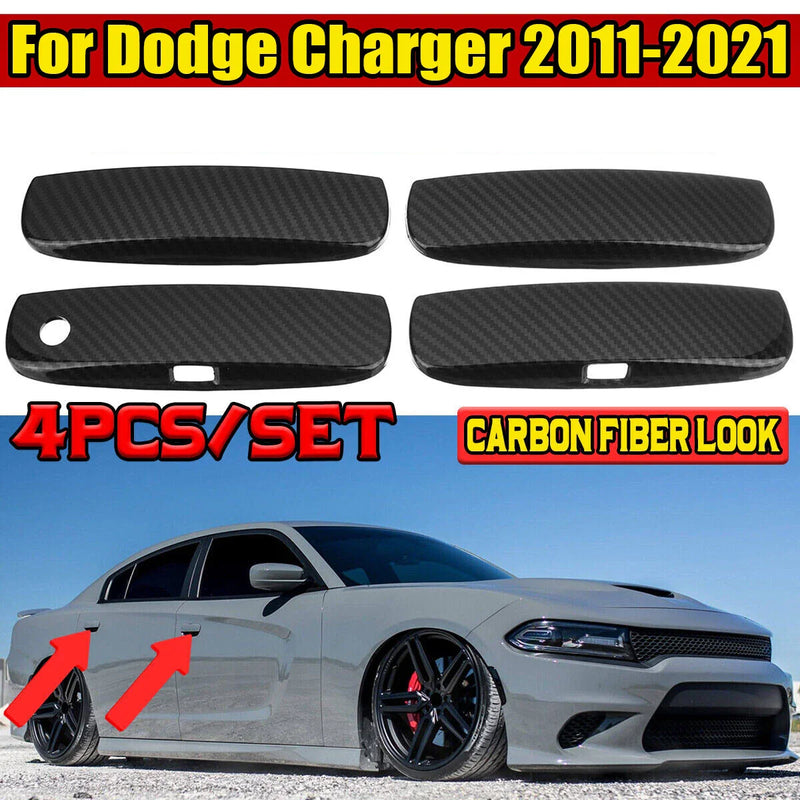 2011-2021 Dodge Charger Carbon Fiber Door Handle Covers (2011-2021)