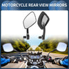 Motorcycle 1 Pair Motorcycle Rear View Mirrors Rearview Mirror Aluminum Oval