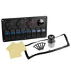 Car Marine Boat - Blue LED 8 Gang Circuit Breaker Rocker Switch Panel