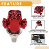 Universal Motorcycle License Plate Screws Cover 38mm Red 4 Pcs
