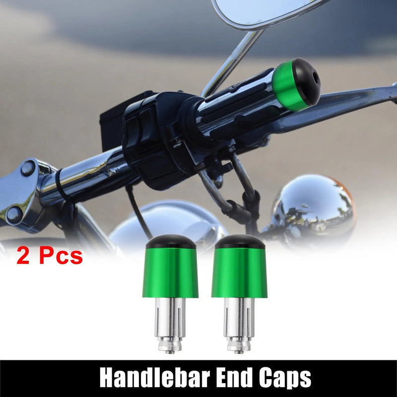 Motorcycle 1 Pair 7/8" 18mm Hand Grips Handlebar End Caps Plug Bar End