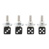 Chopper Motorcycle 4pcs Black License Plate Screws