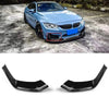 BMW F80 M3 F82 F83 M4 2 x Gloss Black Front Bumper Side Spoiler Covers (2015-2020)
